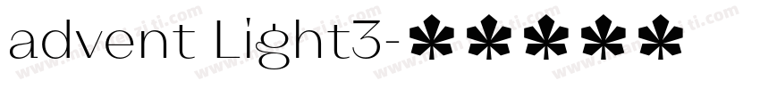 advent Light3字体转换